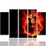 Schilderij Brandende Gitaar, XXL, 4 maten, premium print