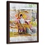 Foto in frame , Vrouw op stoel , Historisch Tafereel , 70x100cm , Multikleur , wanddecoratie