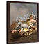 Foto in frame , Vrouw op sofa , Historisch Tafereel, 70x100cm , Multikleur , wanddecoratie