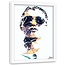 Foto in frame , Vrouw met zonnebril ,70x100cm , zwart beige , wanddecoratie