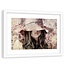 Foto in frame , Mooie vrouw met hoed ,120x80cm , multikleur , wanddecoratie