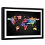 Foto in frame , Regenboog Wereld , 120x80cm , multikleur , wanddecoratie
