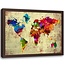 Foto in frame , Vintage Kleurrijke Wereld , 120x80cm , multikleur , wanddecoratie