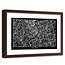 Foto in frame , Plattegrond Shanghai , 120x80cm , Zwart wit , wanddecoratie