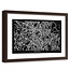 Foto in frame , Plattegrond Brussel , 120x80cm , Zwart wit , wanddecoratie