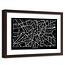 Foto in frame , Plattegrond Londen , 120x80cm , Zwart wit , wanddecoratie