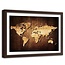 Foto in frame , Wereld van hout , houtlook , 120x80cm , bruin zwart , wanddecoratie