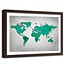 Foto in frame , wereld in Groene tinten , 120x80cm , Groen grijs , wanddecoratie , Premium print