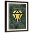 Foto in frame , Shine bright like a diamond 2, 80x120cm , groen geel , wanddecoratie