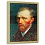 Foto in frame , Zelfportret van Vincent van Gogh , 70x100cm , multikleur , Reproductie