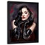 Foto in frame , Dita Von Teese ,Diva , Vrouw in zwart , 70x100cm , zwart wit bruin , wanddecoratie