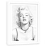 Foto in frame , Marilyn Monroe , Filmster , 80x120cm , zwart wit , Premium print