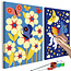 Doe-het-zelf op canvas schilderen - Butterfly & Unicorn