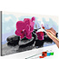 Doe-het-zelf op canvas schilderen - Orchid With Zen Stones