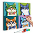 Doe-het-zelf op canvas schilderen - Cats With Glasses