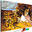 Doe-het-zelf op canvas schilderen - Young Tiger With Mother