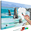 Doe-het-zelf op canvas schilderen - Rocks in the Sea