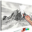 Doe-het-zelf op canvas schilderen - Alps Panorama