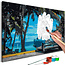 Doe-het-zelf op canvas schilderen - Car under Palm Trees