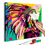 Doe-het-zelf op canvas schilderen - Native American (Plume)