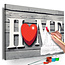 Doe-het-zelf op canvas schilderen - Home with Red Heart