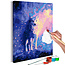 Doe-het-zelf op canvas schilderen - Wolf