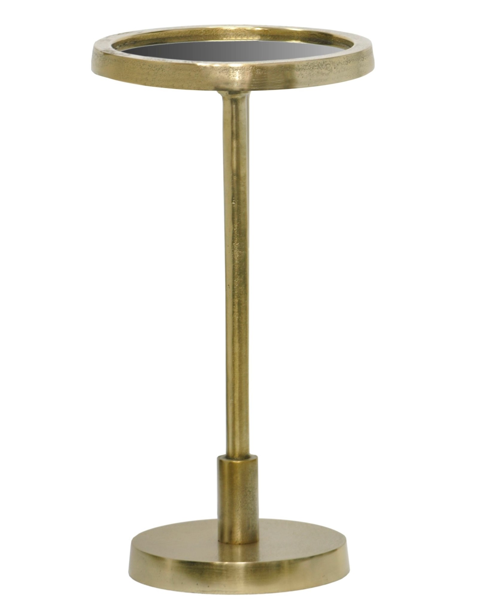 Mister Habitat The Hamilton Ronde Tafel - Antique Goud & Zwart Glas