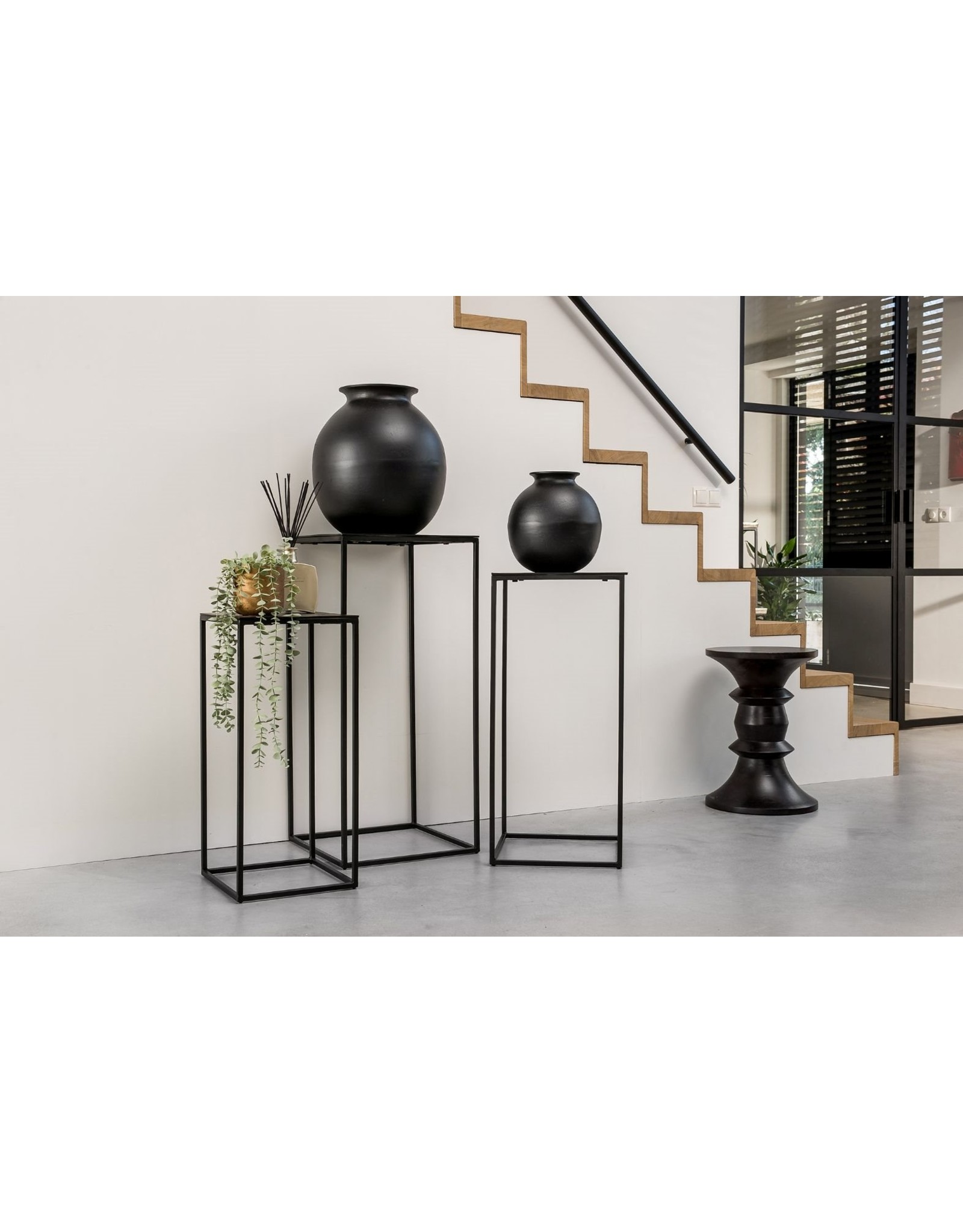 Mister Habitat Plantenstandaard Soho Set van 3 - Oxidise Bruin Aluminium/ijzer