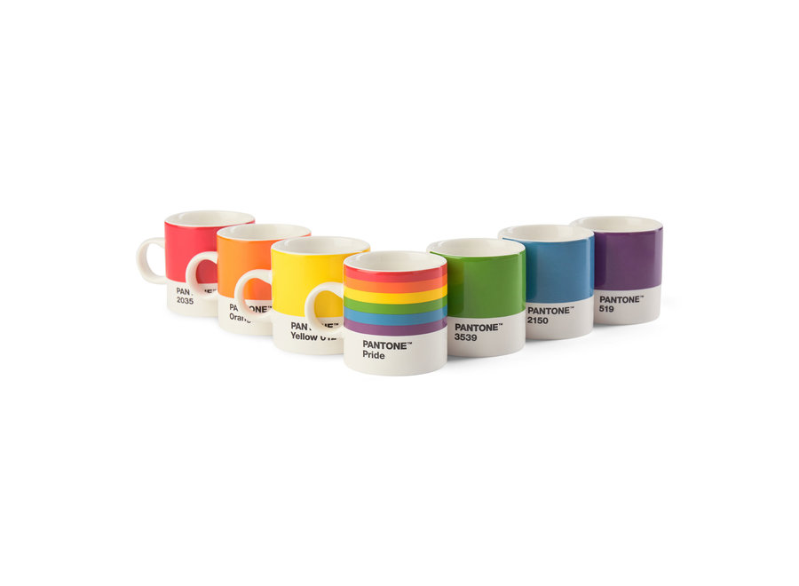 Pantone Espresso Kop 120ml PRIDE Set van 7