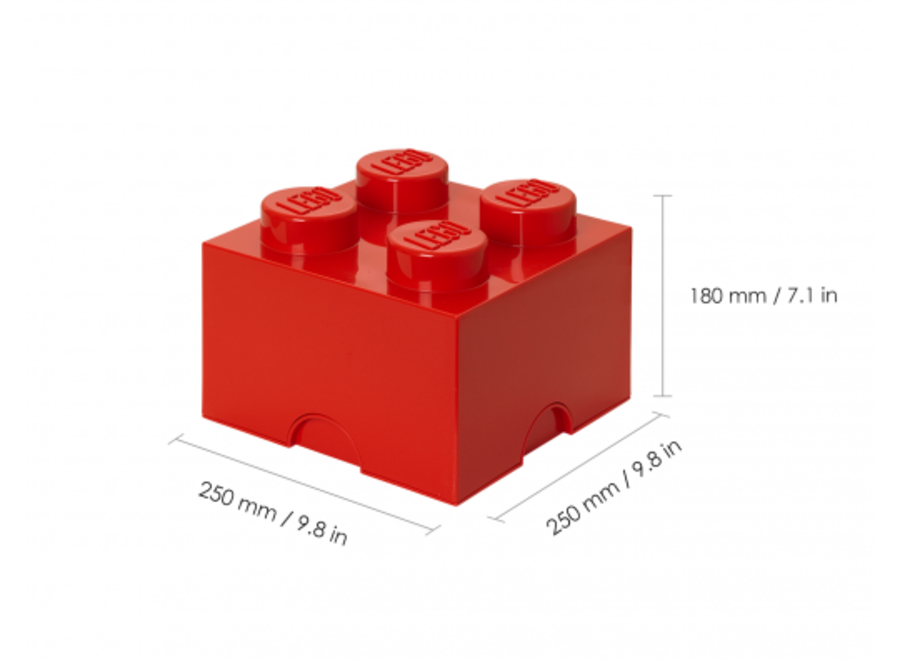 Opbergbox Brick 4 Rood 6L