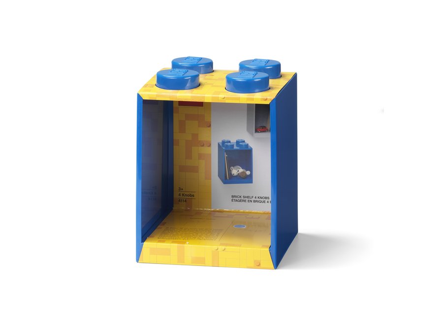 Lego Brick 4 Wandplank Blauw