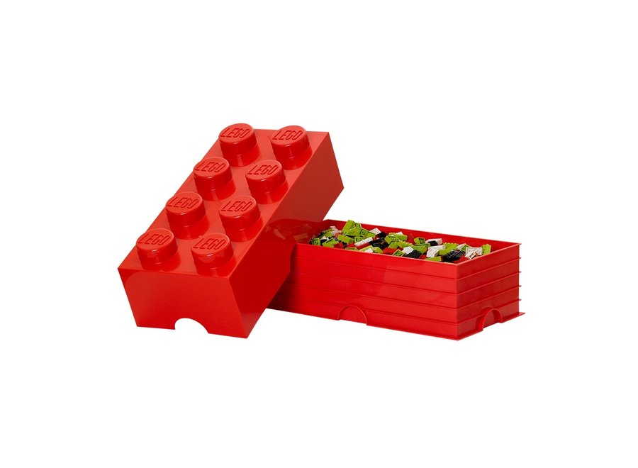 Opbergbox Brick 8 Rood 12L