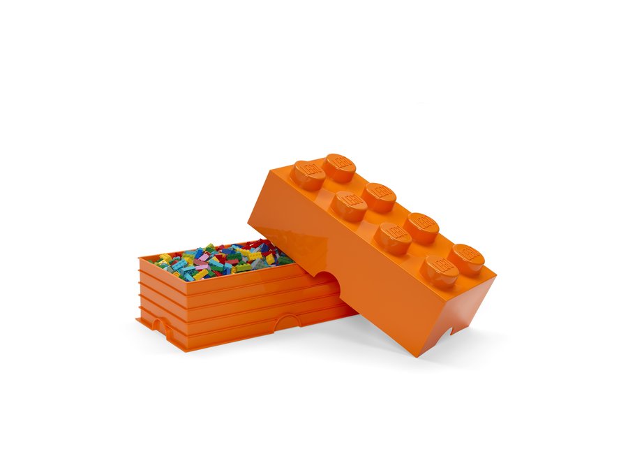 Opbergbox Brick 8 Oranje 12L