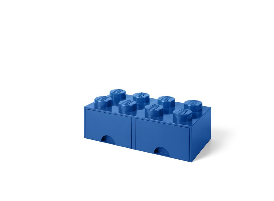 Brick 8 Opbergbox 2 Lades Blauw