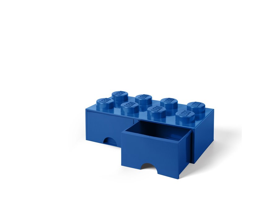 Brick 8 Opbergbox 2 Lades Blauw