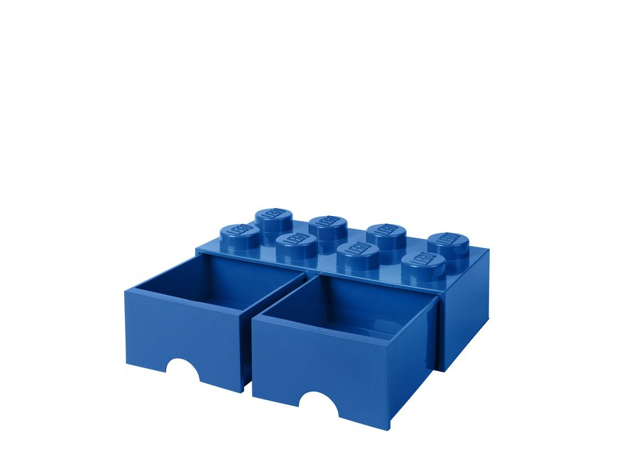 Brick 8 Opbergbox 2 Lades Blauw