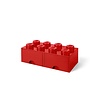 Brick 8 Opbergbox 2 Lades Rood