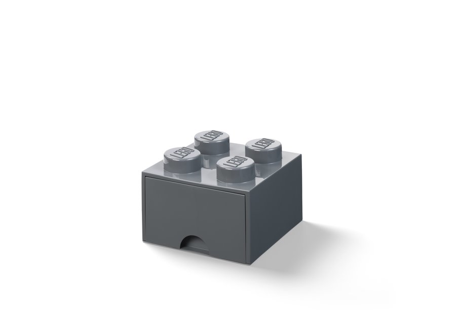 Brick 4 Opbergbox Lade Dark Stone Grey