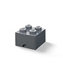 Brick 4 Opbergbox Lade Dark Stone Grey