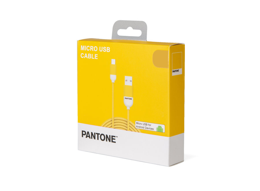 Pantone Micro USB Kabel Geel