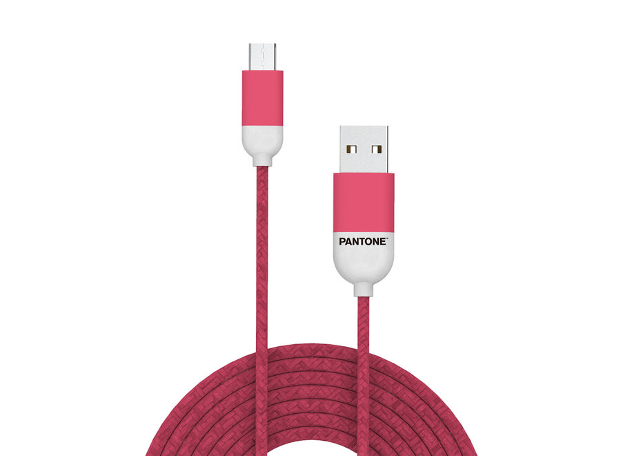 Pantone Micro USB Kabel Roze