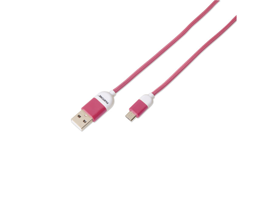 Pantone Micro USB Kabel Roze