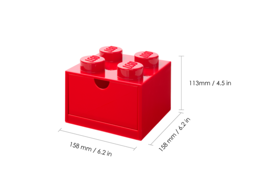 Bureaulade Brick 4 Opberger Rood