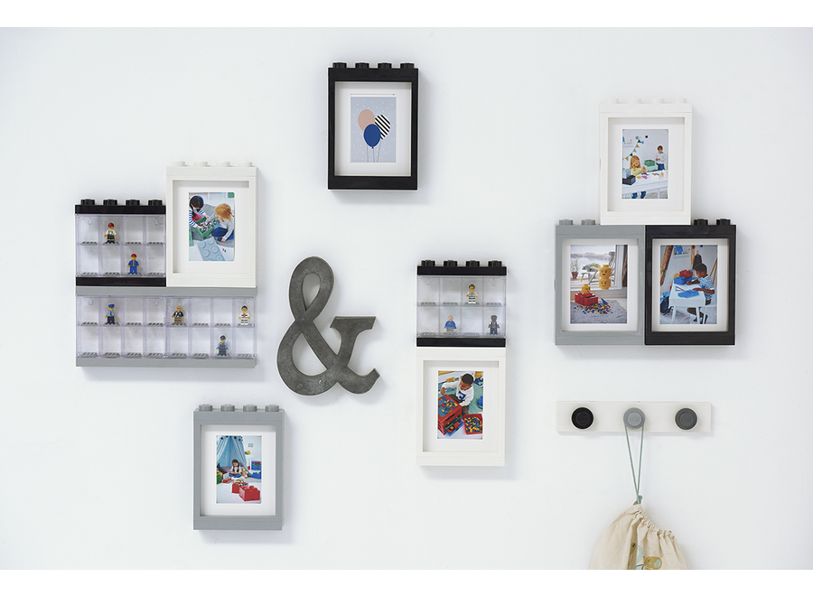 Minifiguur 8 Display Case Zwart