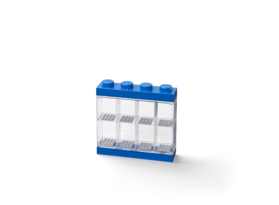 Minifiguur 8 Display Case Blauw