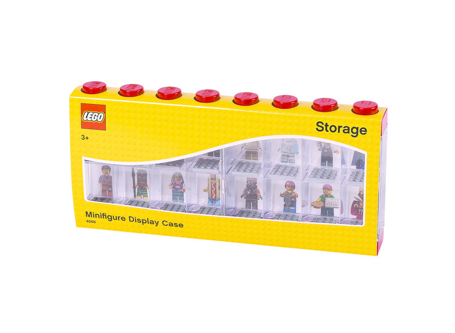 Minifiguur 16 Display Case Rood