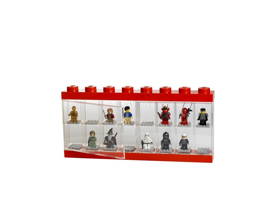 Minifiguur 16 Display Case Rood