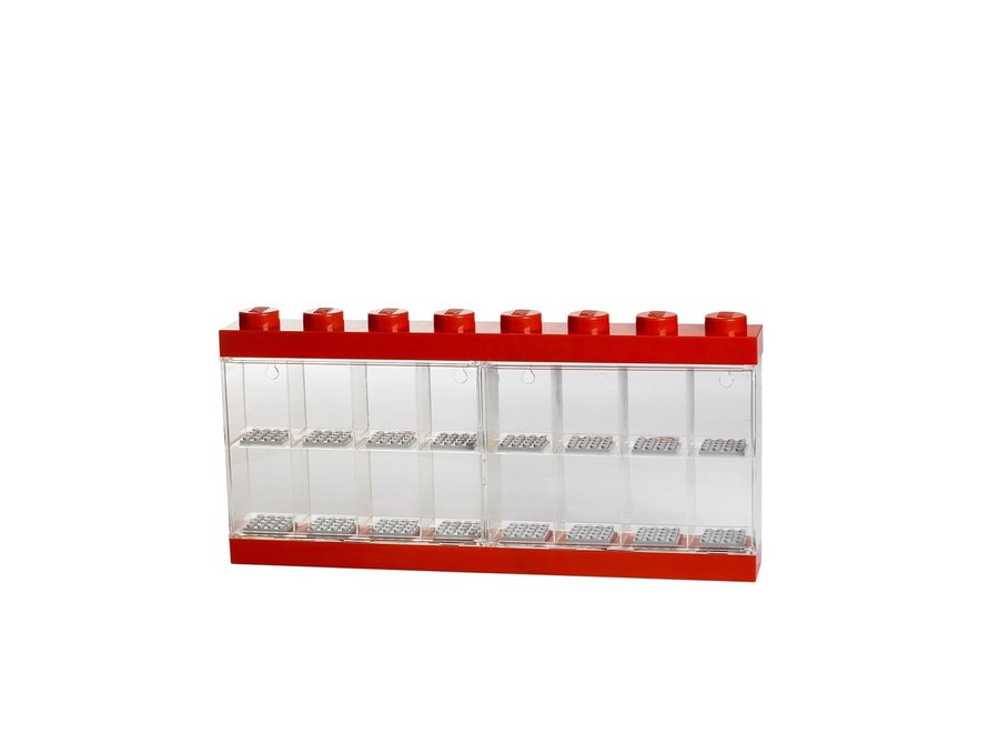 Minifiguur 16 Display Case Rood