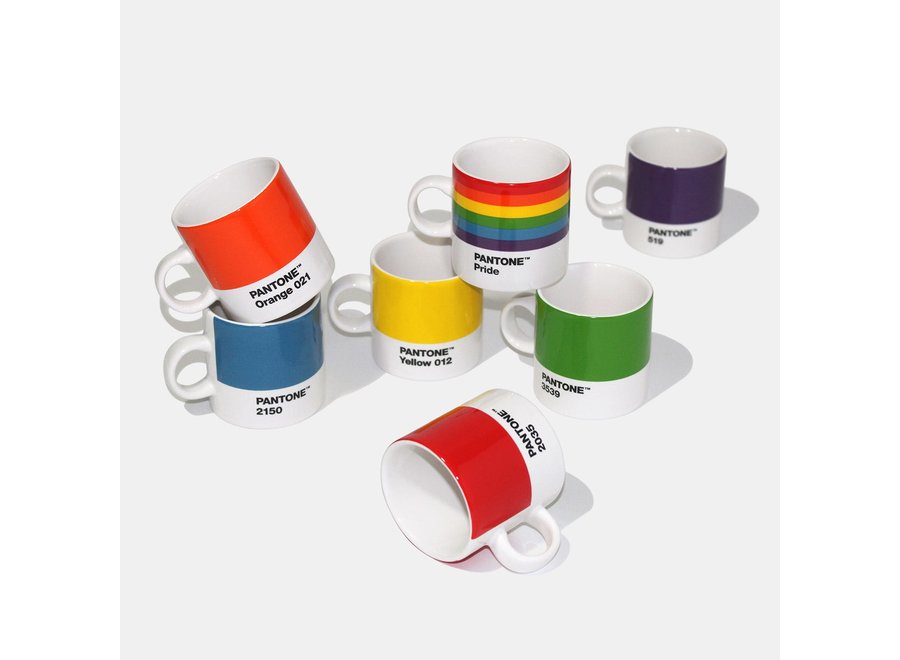 Pantone Espresso Kop 120ml PRIDE Set van 7