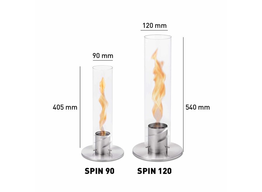 SPIN 90 Tafelvuur Zilver